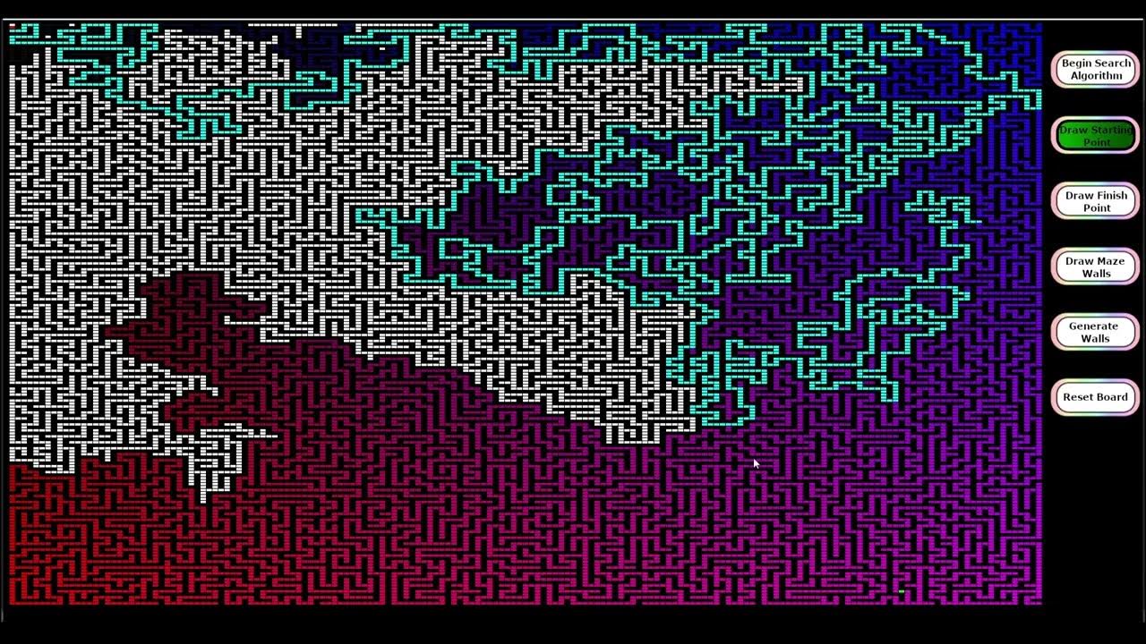 Maze Solving Algorithm Visualizer (v0.2) C++ - YouTube