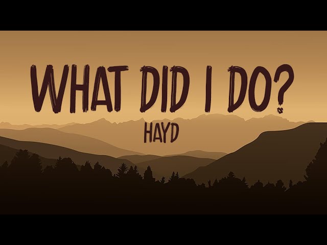 Hayd - What Did I Do? (Lyrics) class=