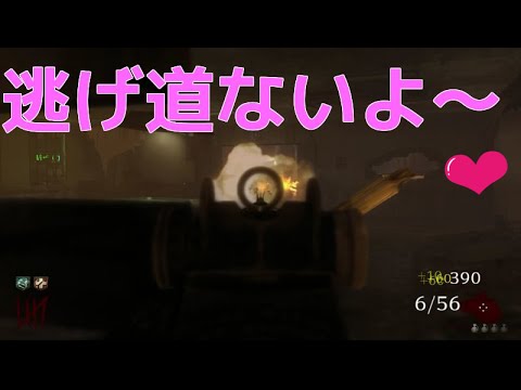 【COD:BO2 実況】 ゾンビ　Town　初心者女子がいく ♥ 逃げ道ないよ～
