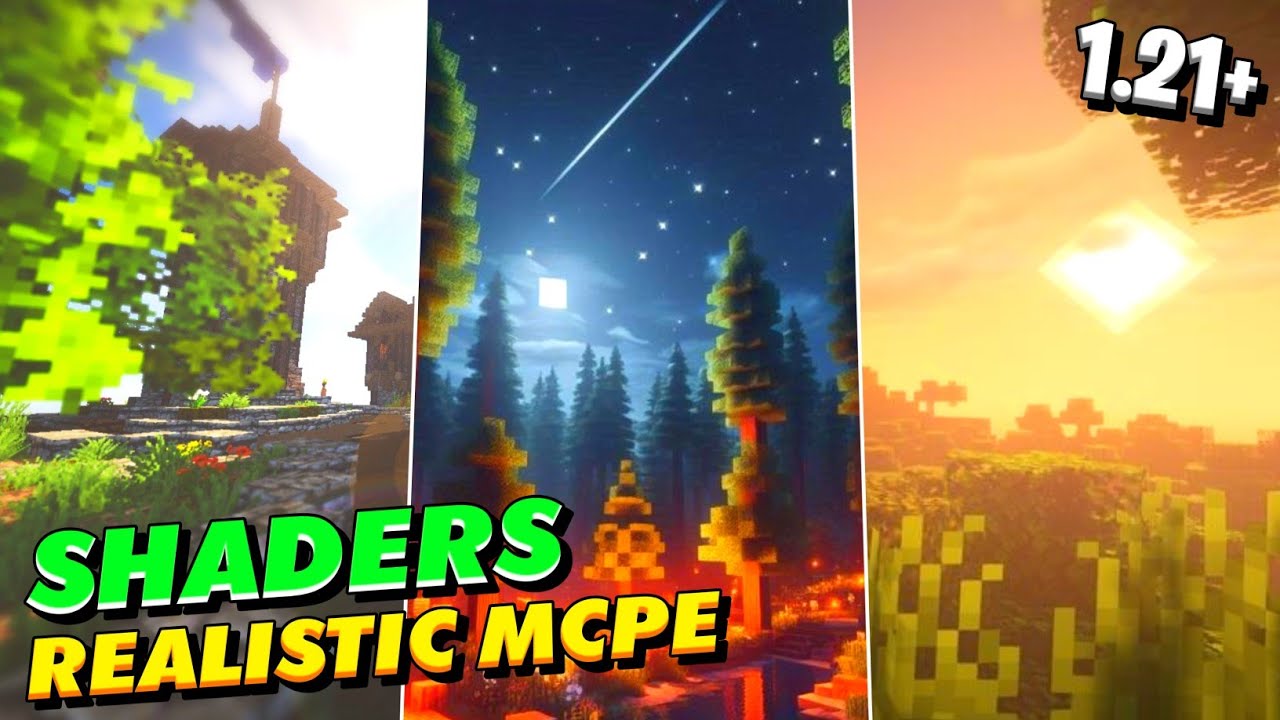 Best Realistic Shaders for MCPE 1.21+ | No Lag Newb x Singurality ...