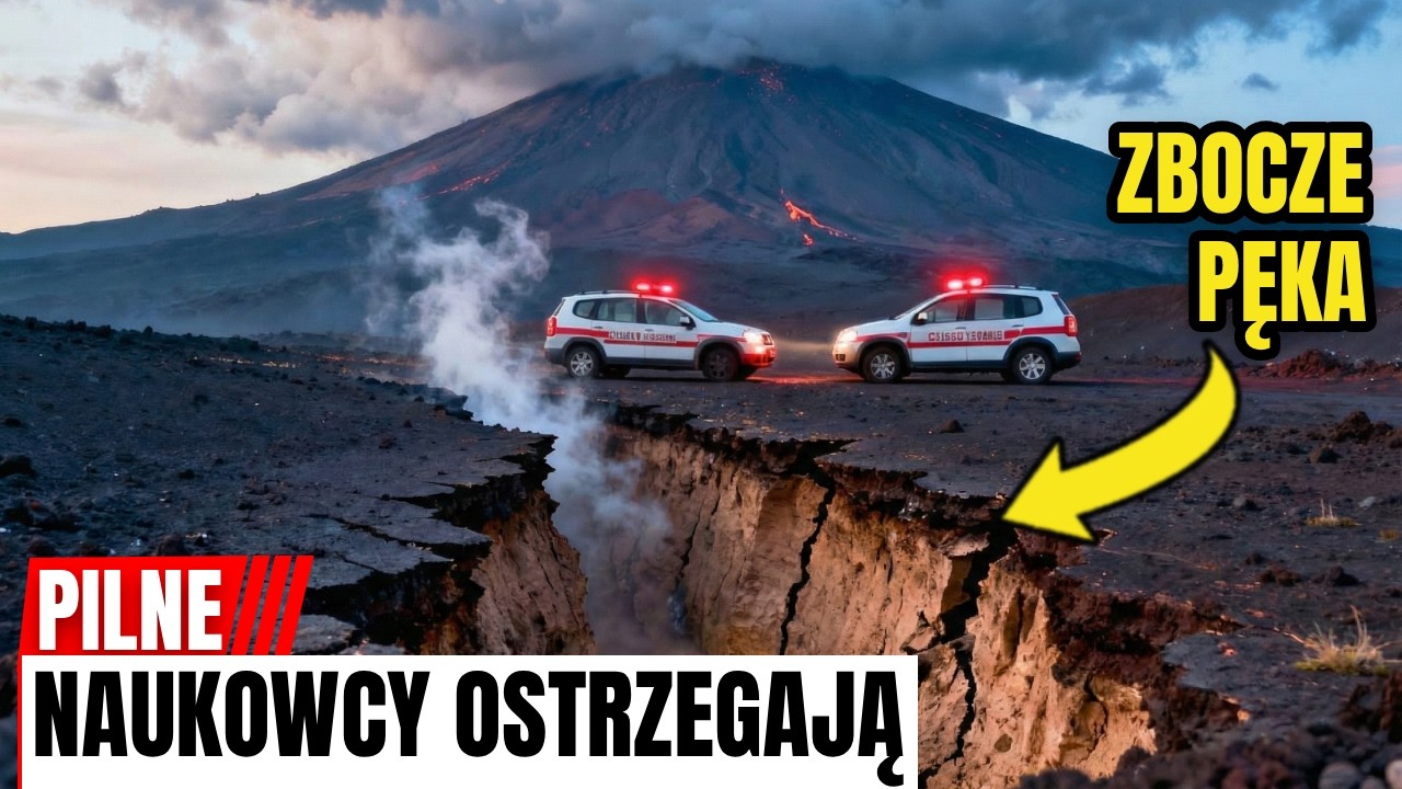 1 MINUTĘ TEMU: Zbocze Etny PĘKA — 30-metrowa szczelina wzdłuż linii dawnego osuwiska!