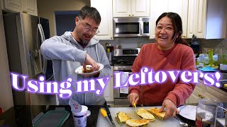Cooking with leftovers... mom life... a very meta work day | Vlogmas 12 - Chef Julie Yoon
