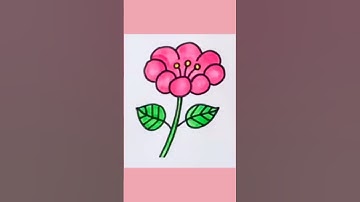 easy flower drawing #art#shorts