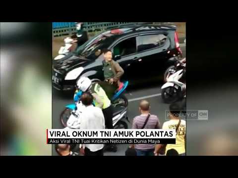 Viral! Oknum TNI Amuk Polantas