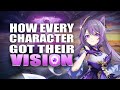 The Story behind how every Character got their Visions in Genshin Impact