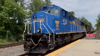 2 CSX trains and 1 Amtrak train in Lorton VRE 5/11/2025