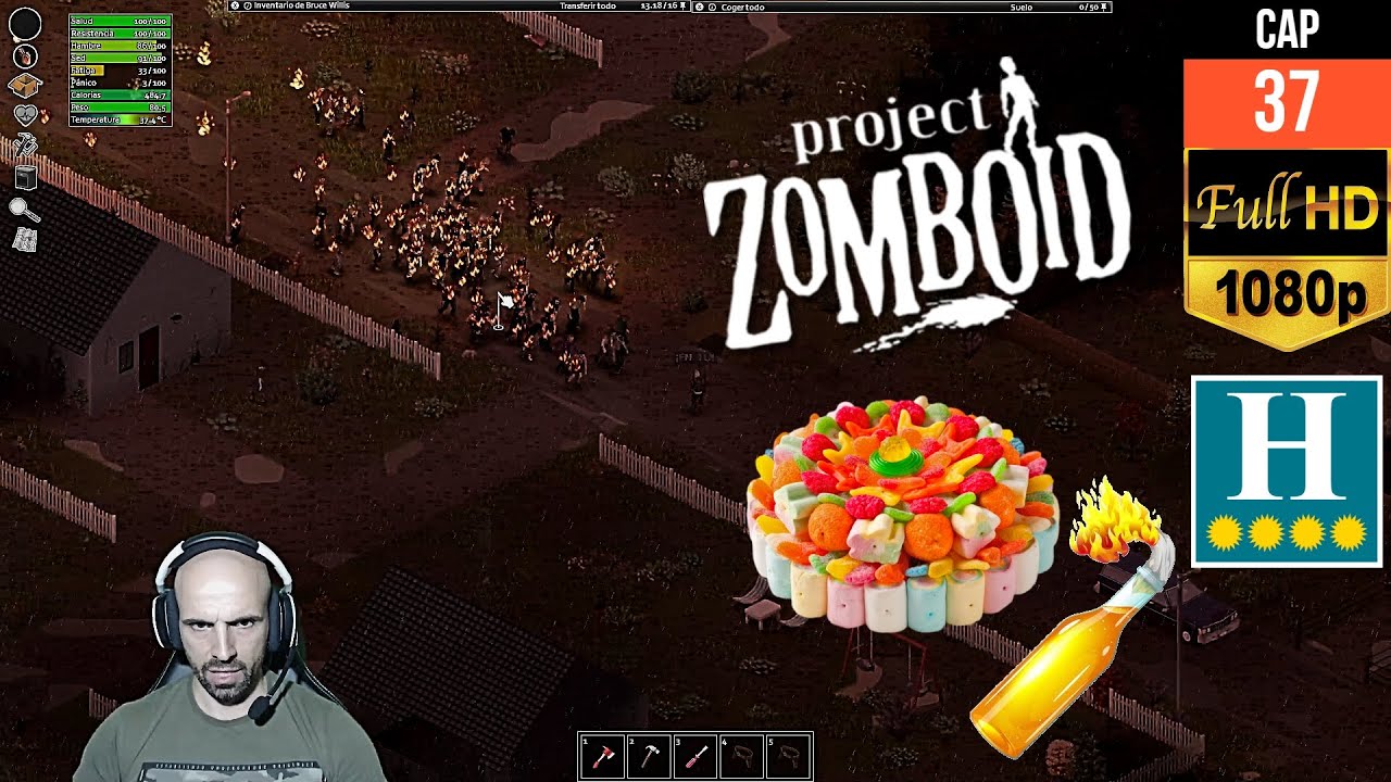 PROJECT ZOMBOID LIMPIEZA DE BARRIO DUERMO FUERA COCKTAIL MOLOTOV Y