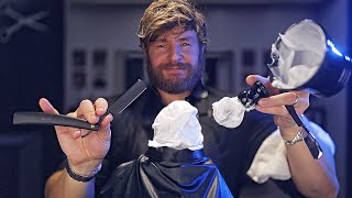 [ASMR] The Most Relaxing Barbershop Shave doesn't exi...