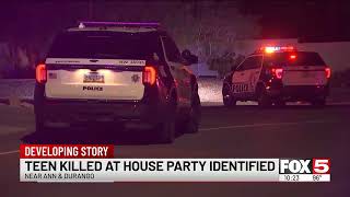 Teen killed at house party in northwest Las Vegas identified