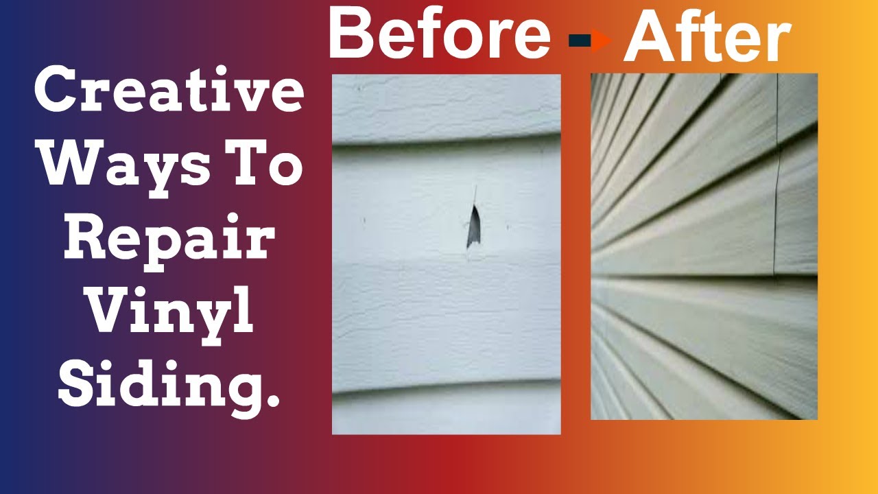 Creative ways to repair vinyl siding. YouTube
