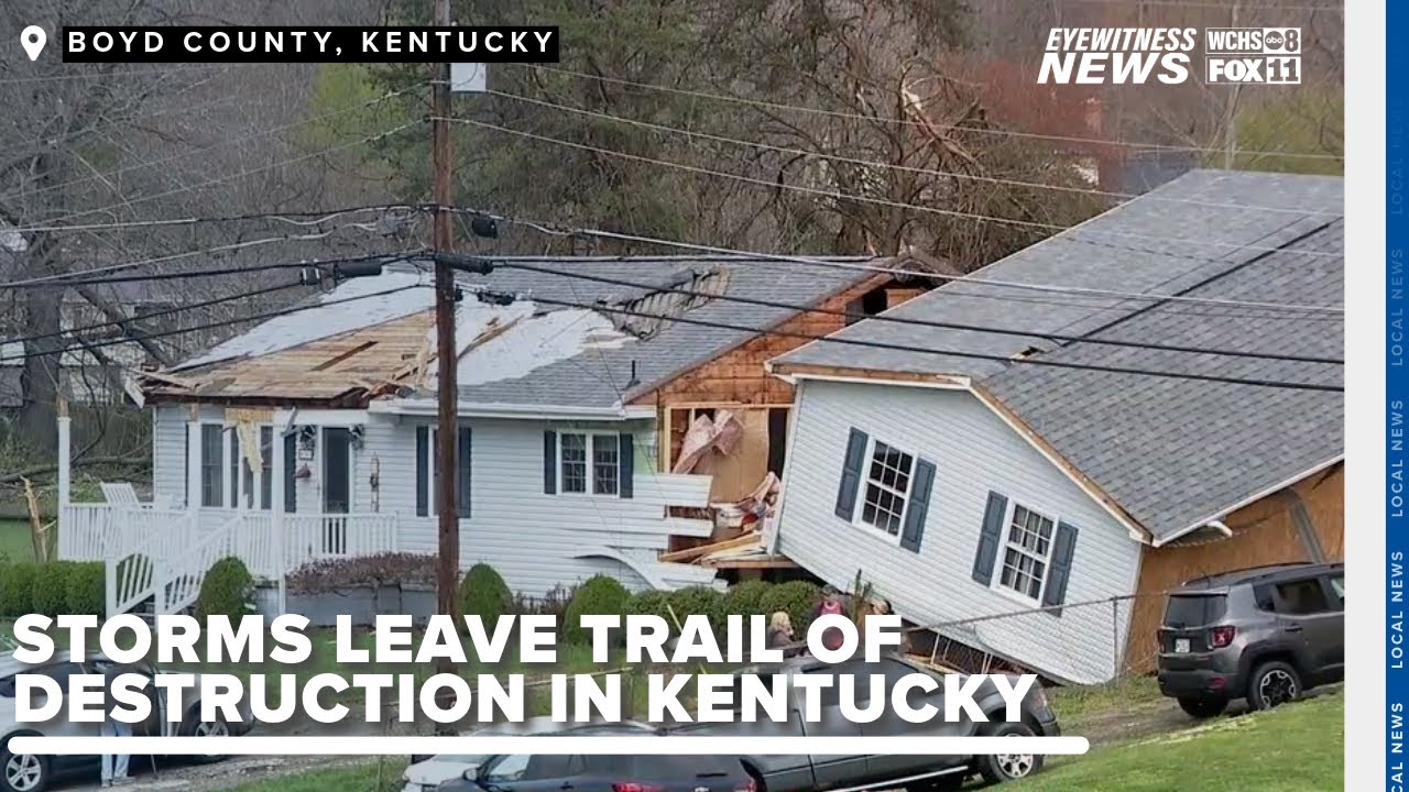 Storms leave a path of destruction in Boyd County, Kentucky - YouTube