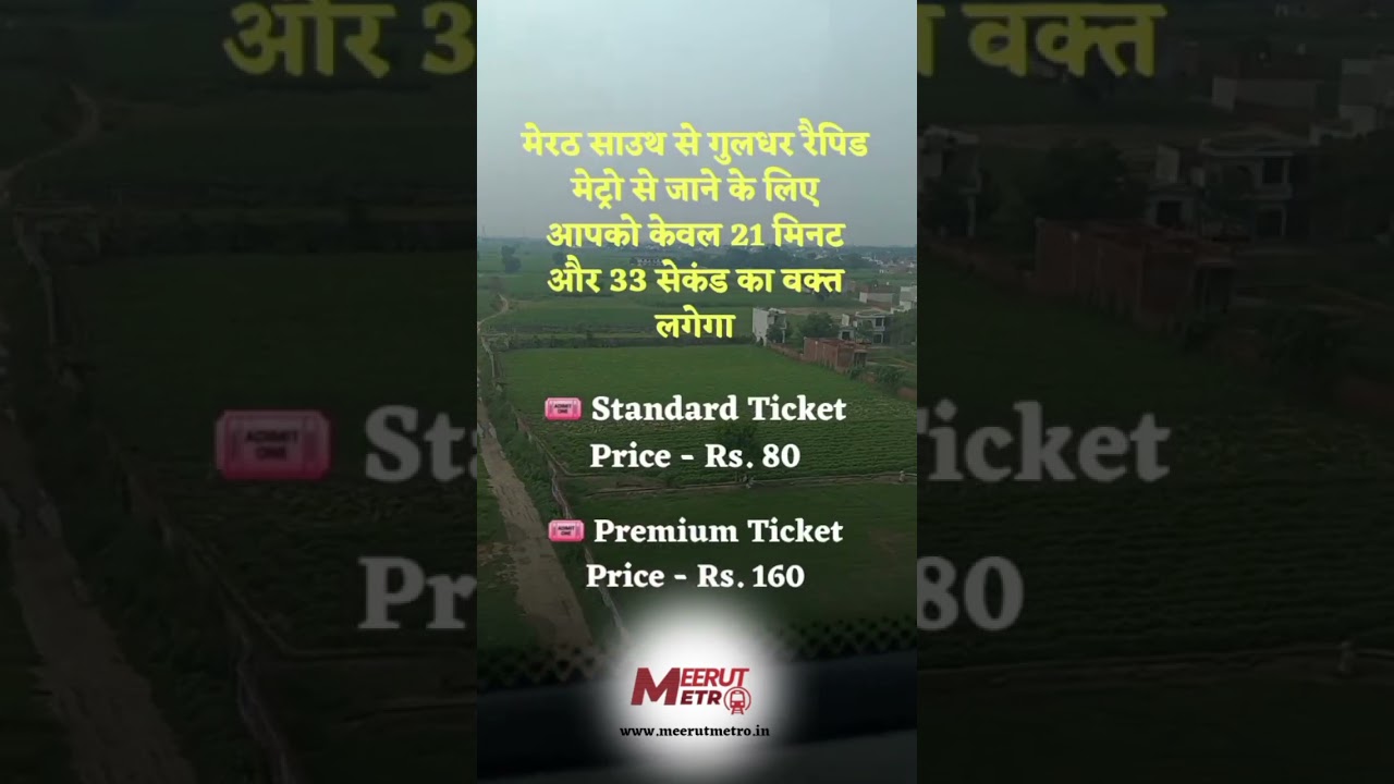 Meerut South to Guldhar Rapid Metro Ticket Price 