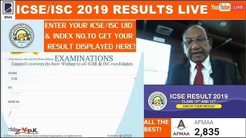 ICSE/ISC Results 2019 Live - CISCE | Check Your Result Online | CISCE Press Meet 2019