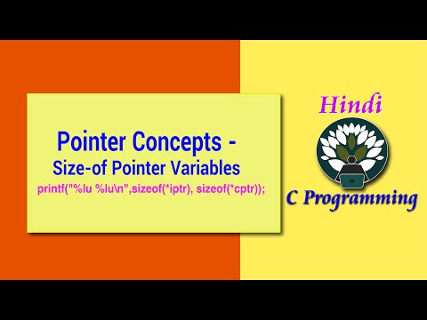 5 HINDI Pointer Concepts - Sizeof Pointer Variables