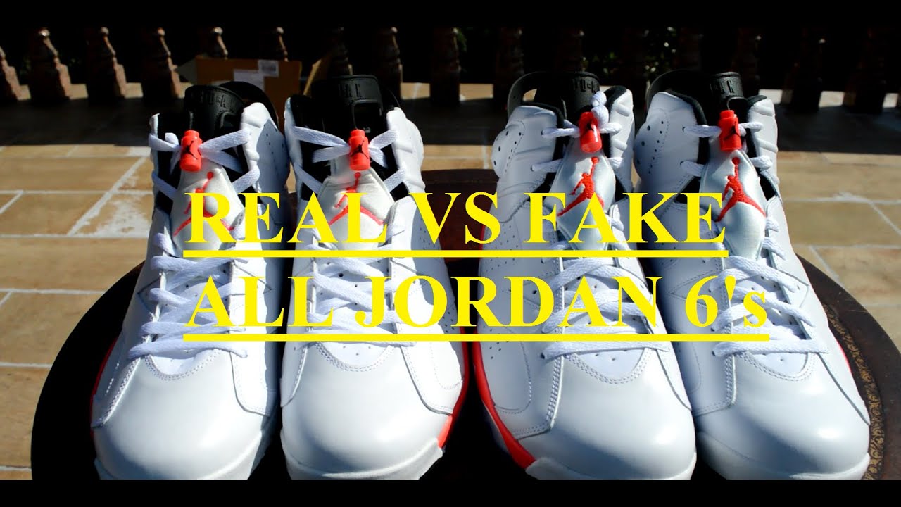 jordan 6 infrared white real vs fake