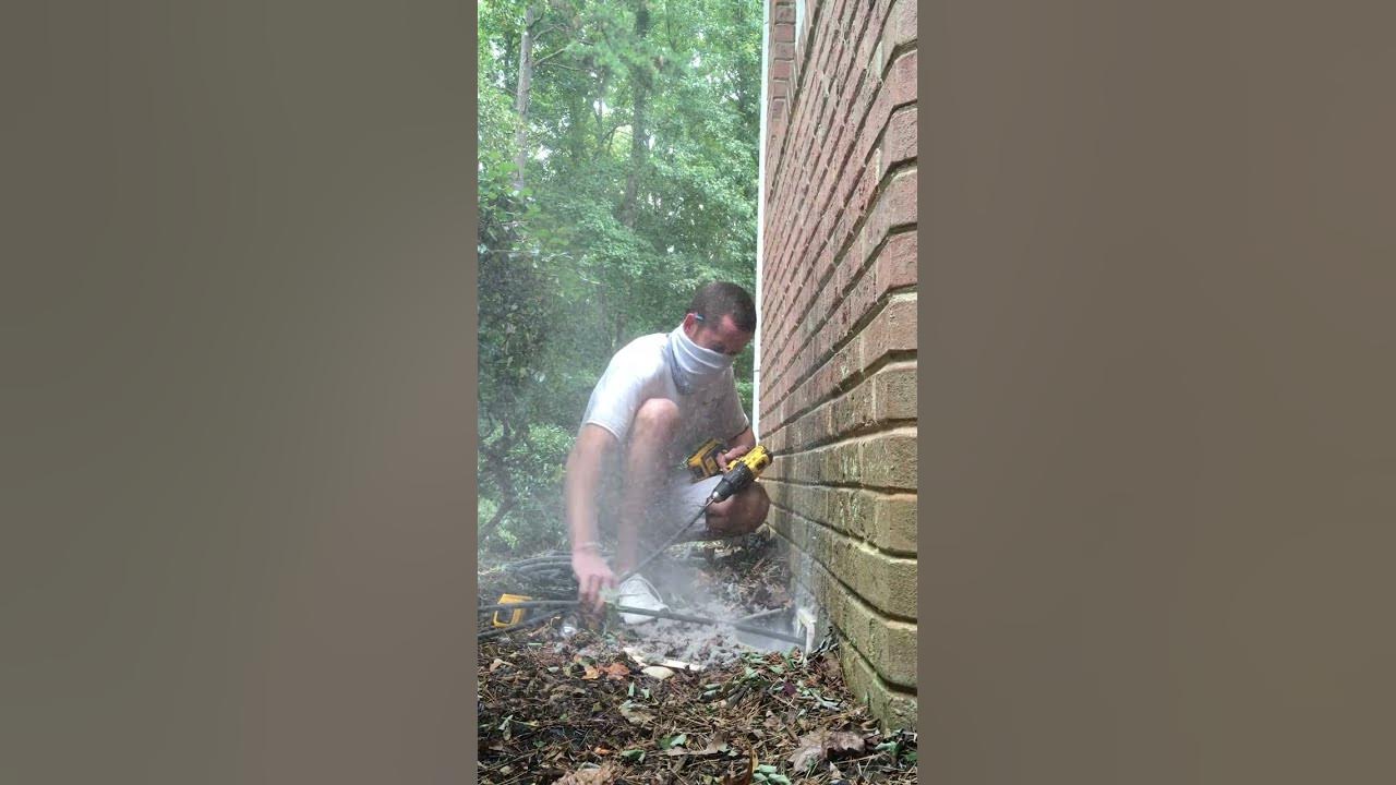 DRYER VENT CLEANING in Crawl Space Foundation Four cycles to DRY A LOAD