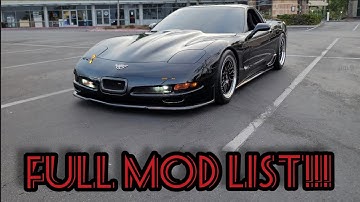 C5 Z06 FULL MOD LIST!!