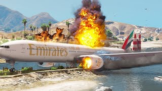 Emirates And Qatar Airways Crashed Landing Due To Bad Weather Gta-5