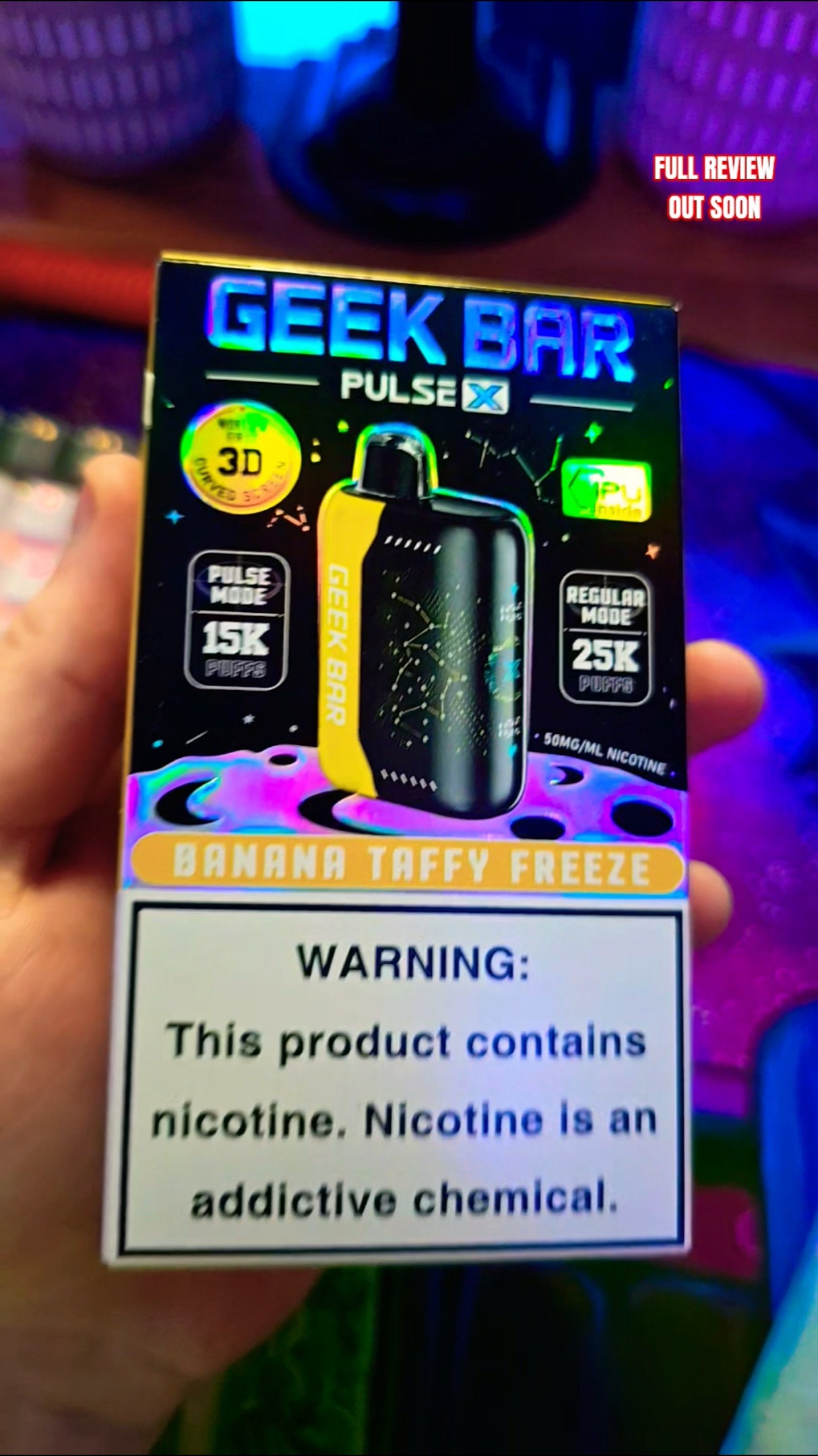 ria vs geek bar Geek Bar Pulse X Banana Taffy Freeze Review Geek Bar Pulse X 25K Banana  Taffy Freeze Geekvape Geek Bar Pulse Review: Astronomical Flavor!