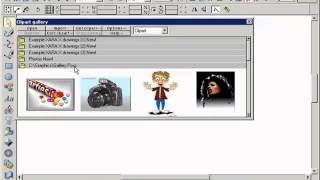 The Clipart Gallery in Xara Designer Titles