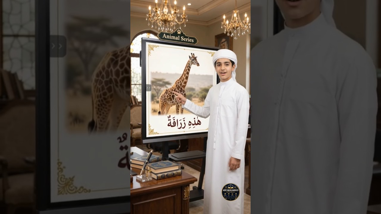 Animal Series Part No 3🦌 Learn 5 Animal Names in Arabic | #shorts #youtubeshorts