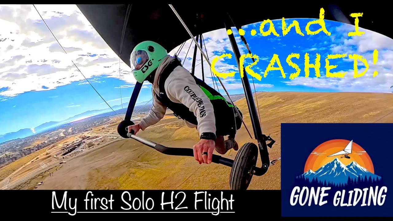 FIRST Solo Hang Glider Flight as a brand new H2 Pilot | USHPA H2 | Hang Gliding | POTM SS Utah