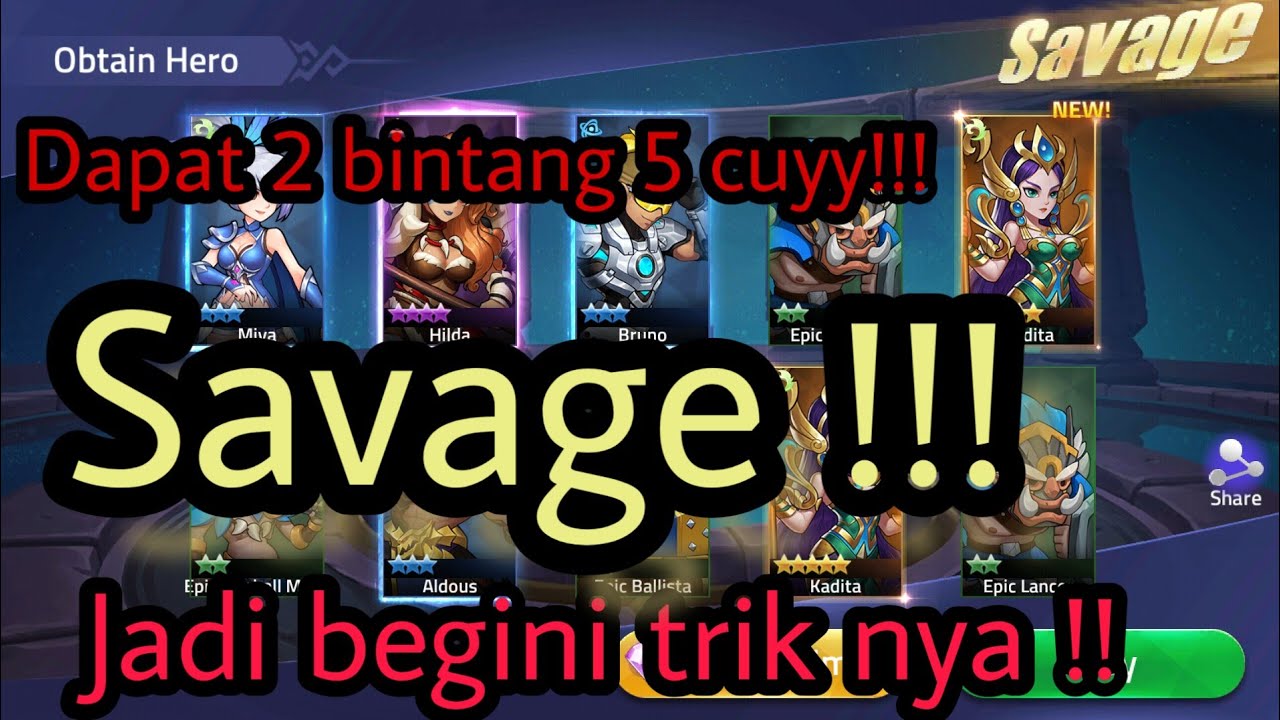 Cara Mudah Mendapatkan Hero Bintang 5 Di Mobile Legends Adventure Terbaru 100 Work MLA INDONESIA By Dimas Dewe