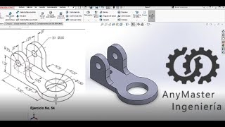 Tutorial Solidworks pieza 3D desde CERO para principiantes - Interpretación de vistas Ejercicio N° 3
