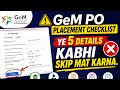 Select correct details before Order placement on GeM
