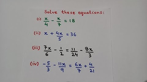 Solve Linear Equation in One Variable