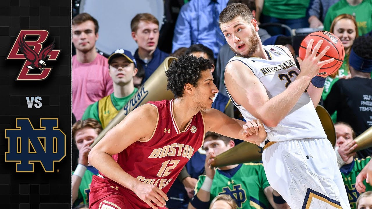 Boston College vs. Notre Dame Basketball Highlights (201718) YouTube