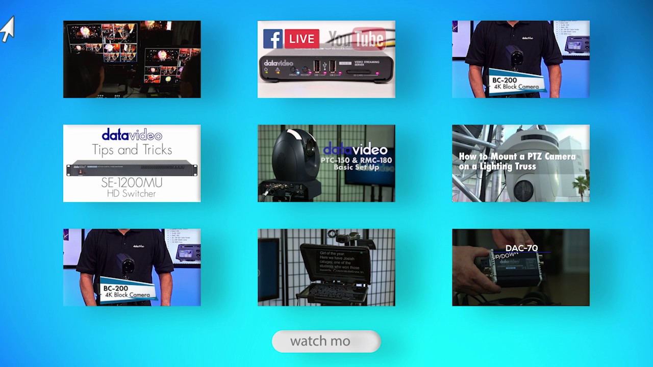 Welcome to the Datavideo Youtube Channel