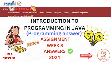 Nptel introduction to programming in java week 8 programming assignment answer 2024| java assignment