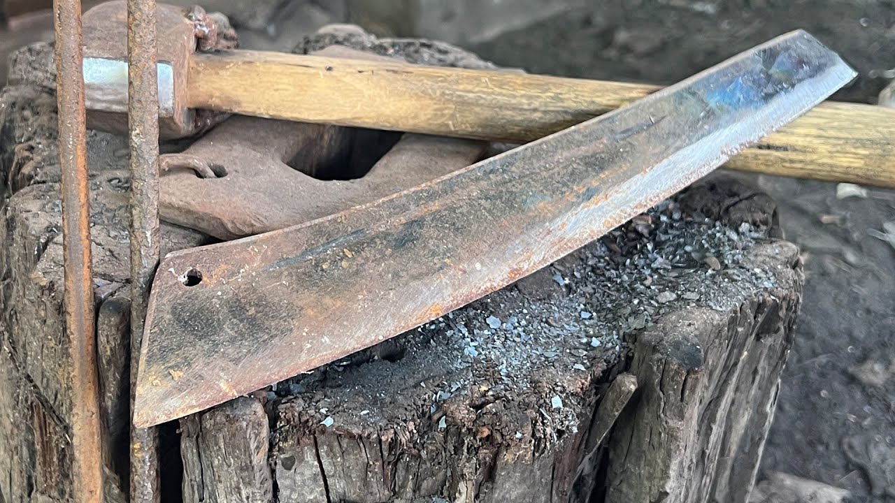 Knife Making | Forging A Sharp Knife From The Broken Steel - YouTube