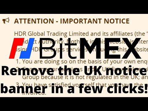 BitMEX tutorial #5: Useful for UK users only. Remove 