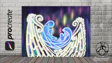 Family love, abstract art, Procreate, Time-lapse video,