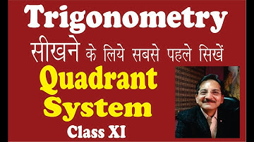 Explanation of Trigonometric Quadrant System By Harish Sir | Class 11