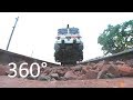 First time ever 360 cam under the indian train 3d view of hog wap7 ispat express