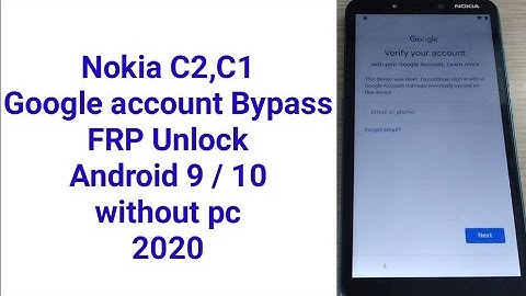 Nokia C2 2020 FRP/ Google Lock Bypass Android 9 | 10/ Remove Google TA 1204 Without PC New Method