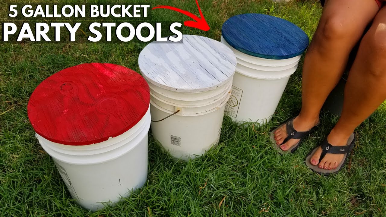 Easy DIY Party Stools Made from Recycled 5 Gallon Buckets -Jonny DIY 