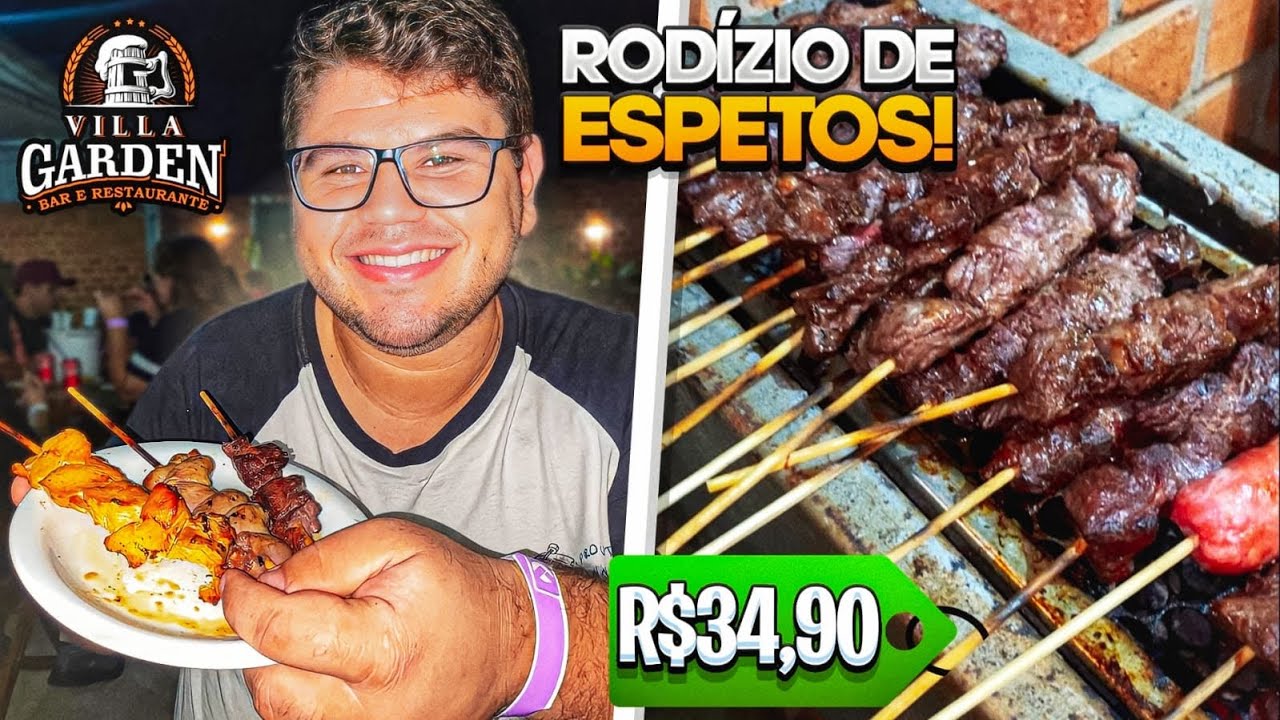 RODÍZIO DE ESPETOS POR R 34,90 06 TIPOS DE ESPETOS +