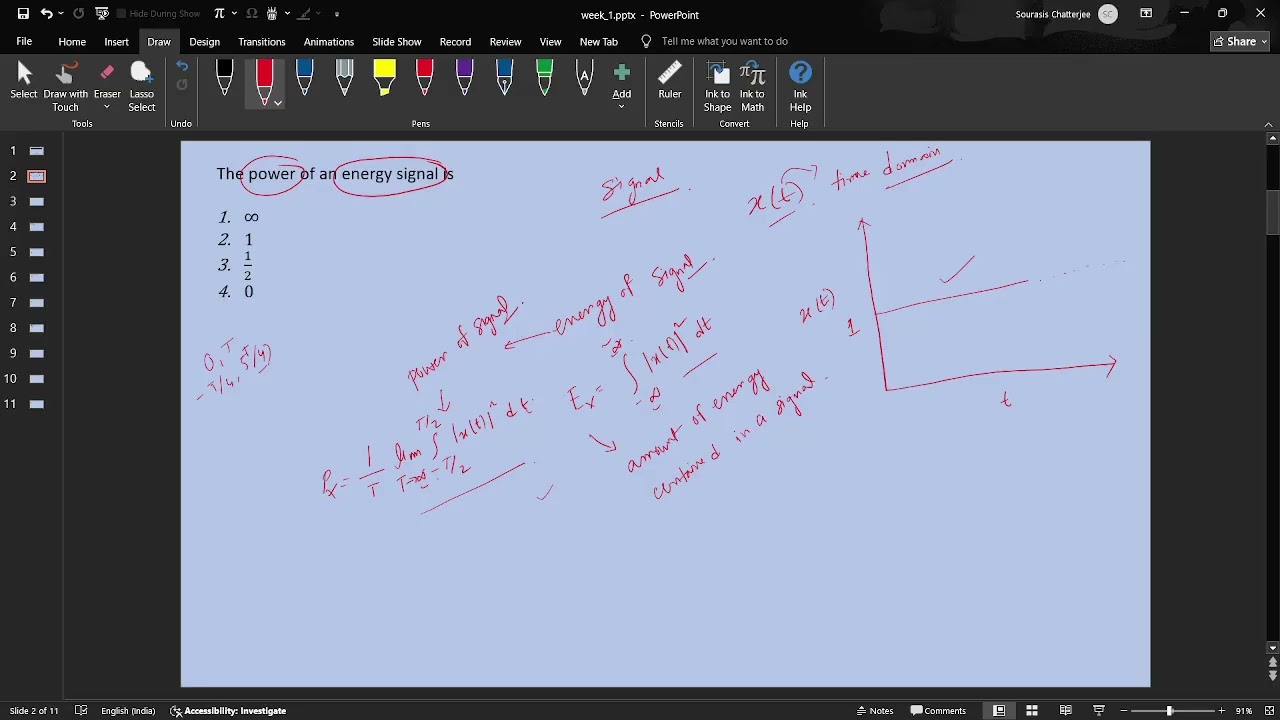 Principles of Communication Systems - I'  problem solving session 1st week