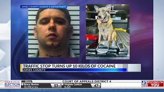 Traffic stop turns up 10 kilos of cocaine in Jones County