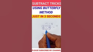 Subtract tricks.Subtract fraction number.Math tricks. #shorts #mathstricks #subtractiontricks#math