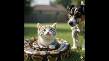 Puppy Rescues Munchkin Kitten from Snake Attack! Did They Both Make It? 😱 #PetRescue #AnimalHero