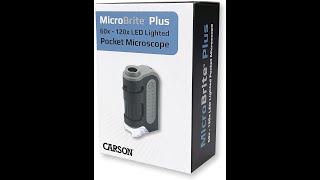 Carson MicroBrite Plus 60x-120x LED Lighted Pocket Microscope | Review