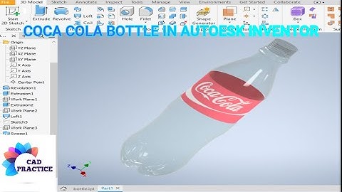 Plastic Bottle design in Autodesk inventor Surfacing || Inventor Surfacing tutorials || Inventor 3d
