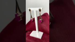 Celebrity Yellow Gold Oval Ruby Drop Earrings Net Worth