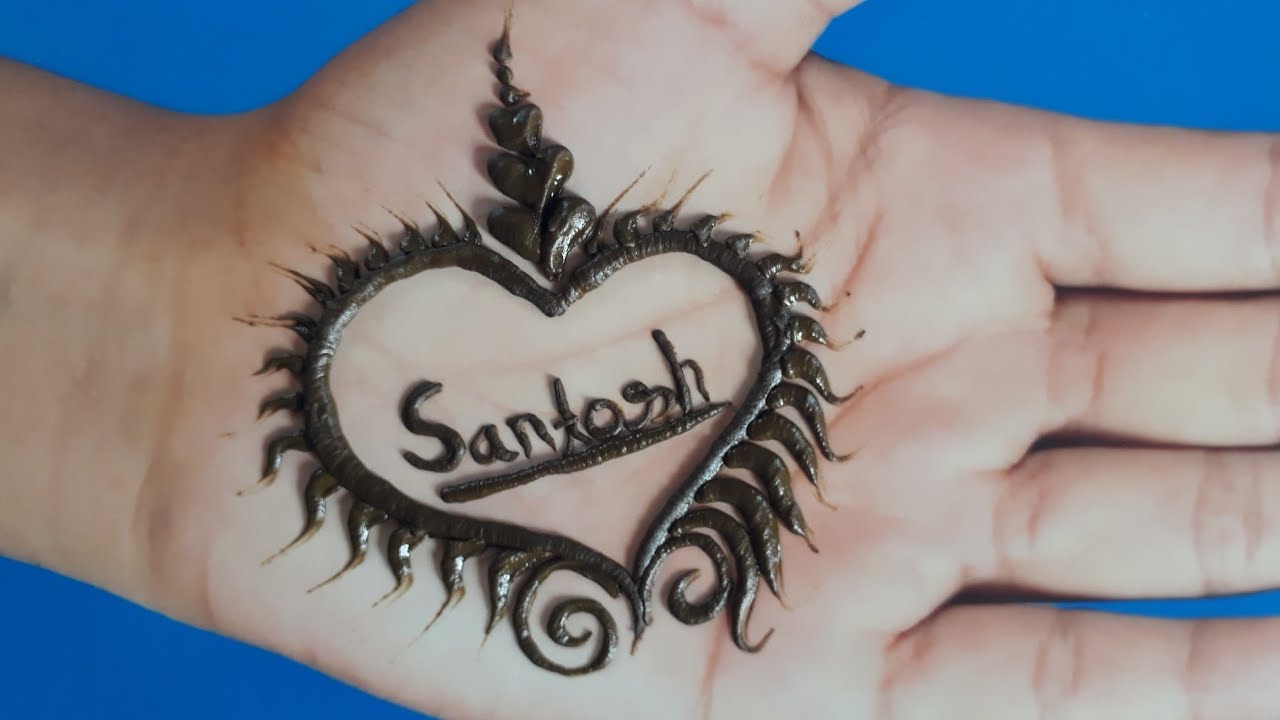 Santosh name tattootribal tattoo  YouTube