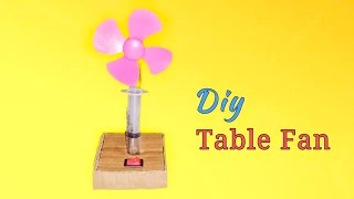 How to make Mini Table Fan with Injection / Diy dc motor Fan with Injection at Home